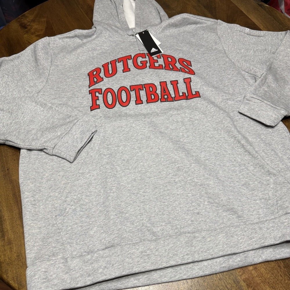 Adidas Rutgers University Football Scarlet Knights Hoodie XXL NEW with Tags